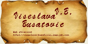 Višeslava Bušatović vizit kartica